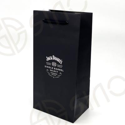 Custom Luxury Whisky Champagne Craft Packaging Gift Wine Bottle Kraft Paper Bag